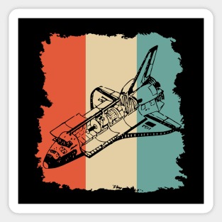Vintage Retro Space Shuttle Sticker